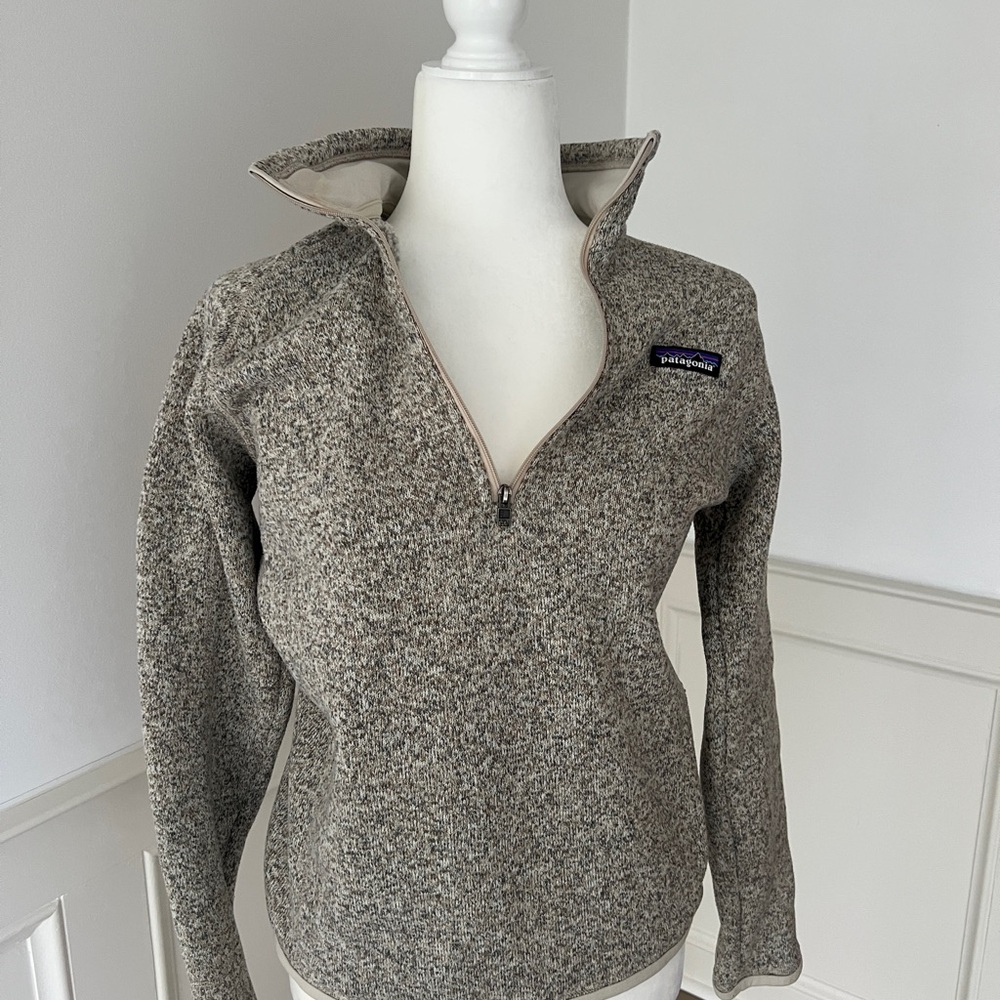 Patagonia Gray Quarter-Zip Sweater